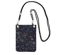 Small Crossbody Purse Carry A Mobile Phone Bag Diagonally Constellation Star Clusters Galaxies Mini Shoulder Purse Wallet Smart Phone Wallet