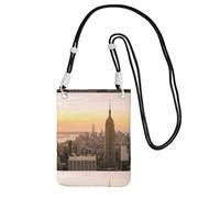 Small Crossbody Purse Carry A Mobile Phone Bag Diagonally Empire State Building Mini Shoulder Purse Wallet Smart Phone Wallet
