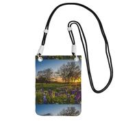 Small Crossbody Purse Carry A Mobile Phone Bag Diagonally Lavender Meadow At Sunset Spring Mini Shoulder Purse Wallet Smart Phone Wallet