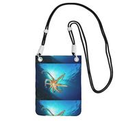 Small Crossbody Purse Carry A Mobile Phone Bag Diagonally Marine Biology Mini Shoulder Purse Wallet Smart Phone Wallet