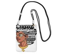 Small Crossbody Purse Carry A Mobile Phone Bag Diagonally Melanin Afro Woman Mini Shoulder Purse Wallet Smart Phone Wallet