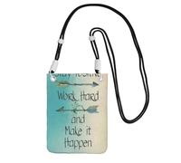 Small Crossbody Purse Carry A Mobile Phone Bag Diagonally Phrase To Motivate Mini Shoulder Purse Wallet Smart Phone Wallet