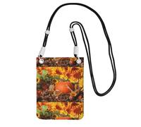 Small Crossbody Purse Carry A Mobile Phone Bag Diagonally Thanksgiving Day Pumpkin Mini Shoulder Purse Wallet Smart Phone Wallet