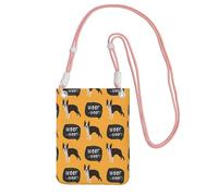 Small Crossbody Purse Cell Phone Wallet Purses Should Bag Crossbody Bag,Boston Terrier Puppy Pattern,Pink