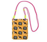 Small Crossbody Purse Cell Phone Wallet Purses Should Bag Crossbody Bag,Boston Terrier Puppy Pattern,Fuchusia