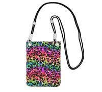 Small Crossbody Purse Cell Phone Wallet Purses Should Bag Crossbody Bag,Bright Animals Watercolor,Black