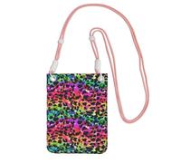 Small Crossbody Purse Cell Phone Wallet Purses Should Bag Crossbody Bag,Bright Animals Watercolor,Pink