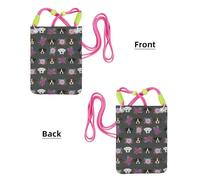 Small Crossbody Purse Cell Phone Wallet Purses Should Bag Crossbody Bag,Cool Crazy Boxer Dog Heads,Fuchusia