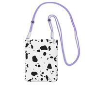 Small Crossbody Purse Cell Phone Wallet Purses Should Bag Crossbody Bag,Cow Skin Dalmatians Dog Spots Animal Animals Dalmatian,Purple