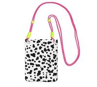 Small Crossbody Purse Cell Phone Wallet Purses Should Bag Crossbody Bag,Dalmatian Dog Seamless Pattern Or Cow Skin,Fuchusia