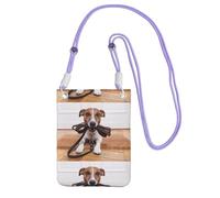 Small Crossbody Purse Cell Phone Wallet Purses Should Bag Crossbody Bag,Dogs Jack Russell Terrier Animals,Purple