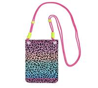 Small Crossbody Purse Cell Phone Wallet Purses Should Bag Crossbody Bag,Leopard Print, Leopard Pattern, Purple,Fuchusia