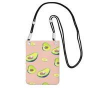 Small Crossbody Purse Cell Phone Wallet Purses Should Bag Crossbody Bag,Many Avocado Images Print,Black