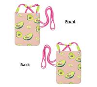 Small Crossbody Purse Cell Phone Wallet Purses Should Bag Crossbody Bag,Many Avocado Images Print,Fuchusia