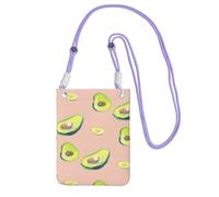 Small Crossbody Purse Cell Phone Wallet Purses Should Bag Crossbody Bag,Many Avocado Images Print,Purple