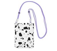 Small Crossbody Purse Cell Phone Wallet Purses Should Bag Crossbody Bag,Skin Dalmatians Dog Spots Animal Animals Wildlife Dalmatian,Purple