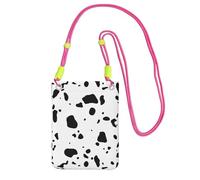 Small Crossbody Purse Cell Phone Wallet Purses Should Bag Crossbody Bag,Skin Dalmatians Dog Spots Animal Animals Wildlife Dalmatian,Fuchusia