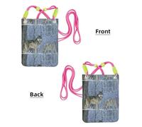 Small Crossbody Purse Cell Phone Wallet Purses Should Bag Crossbody Bag,Wild Animals Wolf Printed,Fuchusia