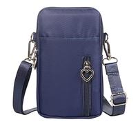 Small Crossbody Wallet Phone Bag Women Mini Shoulder Purse for iPhone 13 12 11 Pro Max iPhone XR X XS Max Google Pixel 6 6a 5 4a 5G Xiaomi Redmi Note 10 Pro POCO X4 Pro Motorola Edge (Blue)