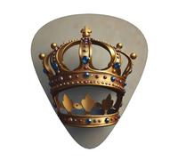 Small crown background Prints Guitar Picks - 12-Piece Set with 3 Different Thicknesses, Suitable for Electric and Acoustic Guitars