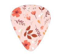 small crushed flower Printed pick set - 12 pieces, thin, medium and thick guitar picks, suitable for guitar, bass, electric guitar and ukulele