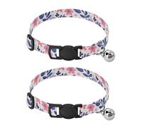 Small Crushed Flower Puppy Collars Adjustable Girl And Boy Dog Collars Set of 2