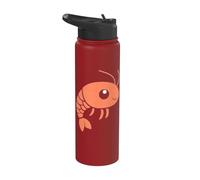 Small Crustacean Shrimp Cute Minimalist Simple Shrimp Stainless Steel Insulated Water Bottle