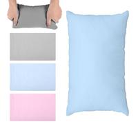 Small Cushion 10.2" x 5.9"(26 × 15cm), Small Mini Pillow, Travel Pillows, Nap Pillow with 3 Pillowcases for Adult And Kids, Cats, Dogs, Office Waist Support, Machine Washable(Blue, Pink and Gray)
