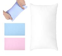 Small Cushion 10.2" x 5.9"(26 × 15cm), Small Mini Pillow, Travel Pillows, Nap Pillow with Two Pillowcases for Adult And Kids, Cats, Dogs, Office Waist Support, Machine Washable(Blue and Pink)