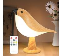 Small Cute Bird Table Lamp with Timer, Touch & Remote Control Bird Night Light, Cordless Bedside Lamp, Desk Lamp for Reading, 3-Way Dimmable USB Rechargeable Battery 2600mAh Nightstand Lamp, Decor