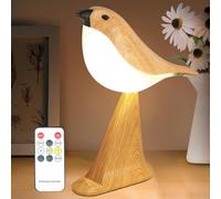 Small Cute Bird Table Lamp with Timer, Touch & Remote Control Bird Night Light, Cordless Bedside Lamp, Desk Lamp for Reading, 3-Way Dimmable USB Rechargeable Battery 2600mAh Nightstand Lamp, Decor
