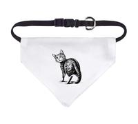 Small 'Cute Cat Looking Back' Dog/Cat/Pet Bandana (PD00056731)