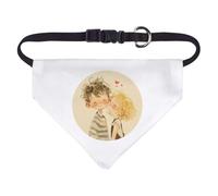 Small 'Cute Couple with Hearts' Dog/Cat/Pet Bandana (PD00062505)