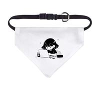 Small 'Cute Girl Working' Dog/Cat/Pet Bandana (PD00058589)