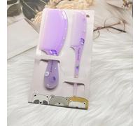 Small Cute Hair Comb,2 Piece Mini Hair Comb Set Fine Tooth Rat Tail Comb For Girls Kids Portable Anti-Static Plastic Hairdressing Comb Hair Comb Gift For Wet And Dry (Purple)