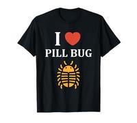 Small Cute Insect Woodlice Minimalist Simple i Love Pill Bug T-Shirt