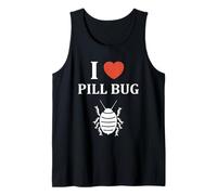 Small Cute Insect Woodlice Minimalist Simple i Love Pill Bug Tank Top