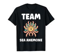 Small Cute Minimalist Simple Sea Team sea Anemone Value Graphic T-Shirt, Men, Black, S
