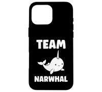 Small cute simple minimalist sea unicorn team Narwhal Case for iPhone 16 Pro Max