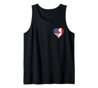 Small Cute USA Canada Flag A Canadian American on Canada Day Tank Top