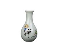 Small Cyan Color Vases Petite Classic Chinoiserie Flower Vases Glaze Oriental Bottle Vase for Home Office Party Decoration Supplies Bedroom Decoration Living Room Decoration Decorative Vases(D)