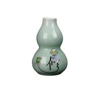 Small Cyan Color Vases Petite Classic Chinoiserie Flower Vases Glaze Oriental Bottle Vase for Home Office Party Decoration Supplies Bedroom Decoration Living Room Decoration Decorative Vases(D)