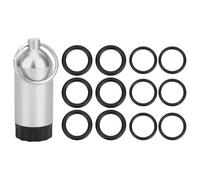 Small Cylinder Storage Bottle with 12 Sealing Rings Diving Valve Seal Rings Aluminum Alloy Diving Tank Aluminum Alloy Cylinder Storage Bottle