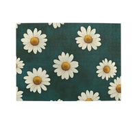 Small Daisies On A Green Background Wooden Puzzle 500 Piece Jigsaw Puzzle for Adults Challenging Puzzle for Game Size 15"x20.4"