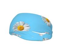 Small Daisy Print Fashion Elastic Sports Headband Unisex High Absorption Sweat Band Hair Band For Running, Fitness, Tennis & Outdoor Activities