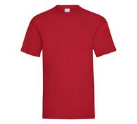 (Small, Dark Red) Mens Value Short Sleeve Casual T-Shirt