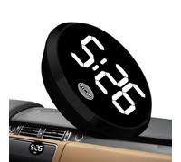 Small Dashboard Digital Clock,Mini Round Vent Touch-control Clock | Vehicle Electronic Watch,for RV Camping Road Trip Truck Travel SUV Van RV Driving Commuting