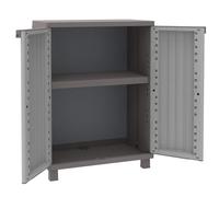 Small Deck Storage Outdoor Utility Box Plastic Shelves Unit Cupboard Garden Shed