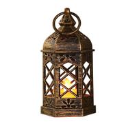 Small Decorative Lantern - Mini LED Lantern, Vintage Style Decorative Table Centerpiece, Sturdy Construction, Easy Place Design | Holidays and Parties for Christmas, Diwali, Easter, Wedding, Hallowe