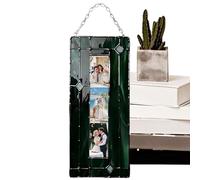 Small Decorative Photo Frame - Tinted Style Decoration Shatterproof Acrylic Miniature Photo Keepsake Hanging | Lightweight Holiday Tree Pendant for Family, Suitable for Car Mirror